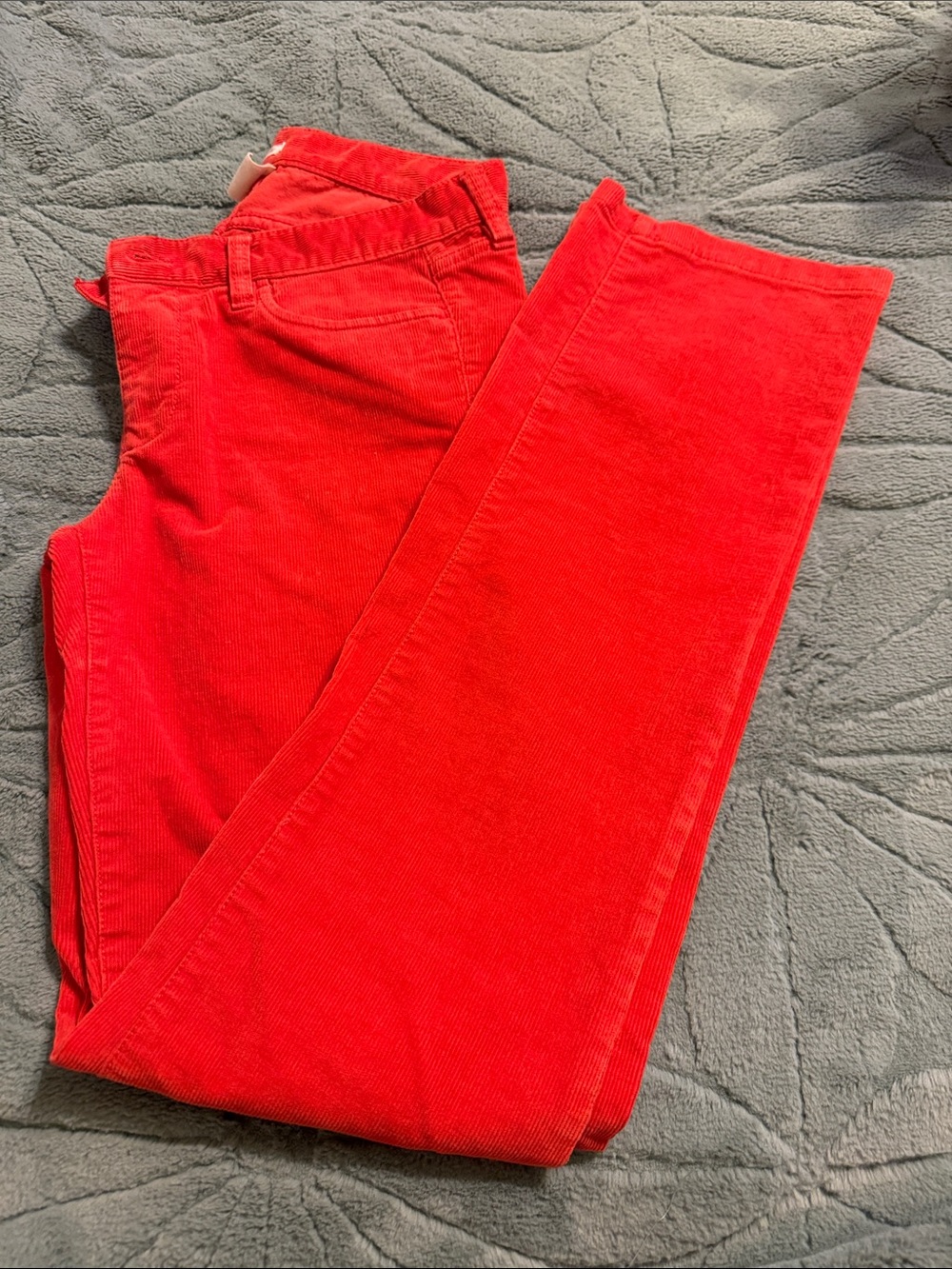 J. Crew Red Straight-Leg Corduroy Pants